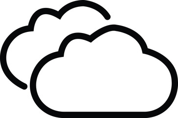 line Cloud icon in trendy flat style isolated on white background. Cloud web icon. Cloud symbol for your web site design, logo, app, UI. Cloud shapes design . Data technology icon.