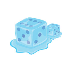 ice dice Mascot Character Vector illustration color children cartoon