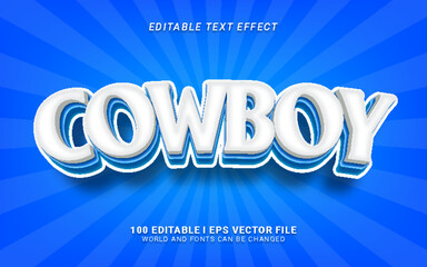 cowboy editable text effect