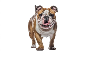 Chien Bouledog anglais en transparence, sans background