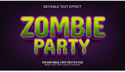 zombie party editable text effect