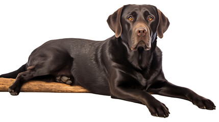 Chien Labrador Retriever en transparence, sans background