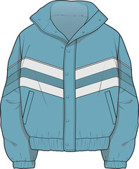 SPORTY TRACK JACKET FOR UNISEX WEAR VECTOR ILLUSTRATION © M A A Designs