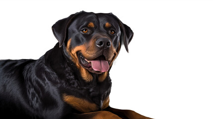 Fototapeta premium Chien Rottweiler en transparence, sans background