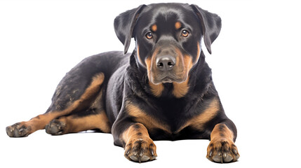 Obraz premium Chien Rottweiler en transparence, sans background