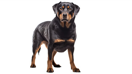Obraz premium Chien Rottweiler en transparence, sans background
