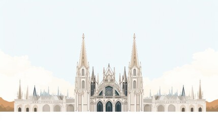 Fototapeta na wymiar design template for cathedral