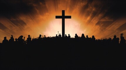 Silhouette of believer praying the lord