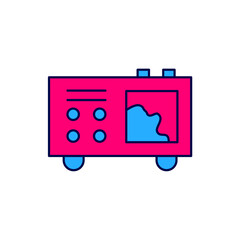 Filled outline Spectrometer icon isolated on white background. Vector