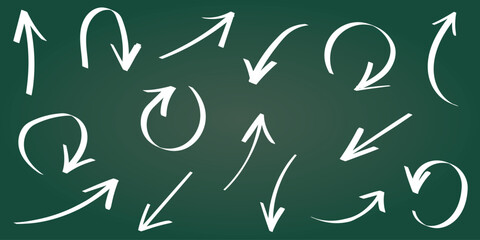 Arrow icon in hand drawn style. Handmade doodle vector illustration on isolated background. Cursor pointer sign business concept.