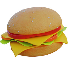 3d icon burger