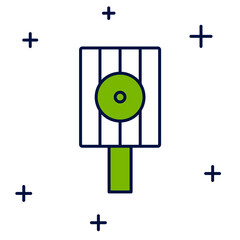 Filled outline Spray can nozzle cap icon isolated on white background. Vector