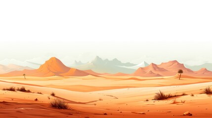 Fototapeta na wymiar Design template for desert landscape