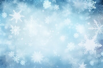 Fototapeta na wymiar Snowflakes Background. Magical heavy snow flakes backdrop. Snowstorm ice particles. Generative Ai.