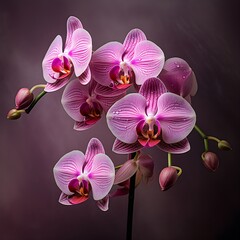 orchid on black