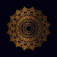 Ornamental round Mandala ornament.