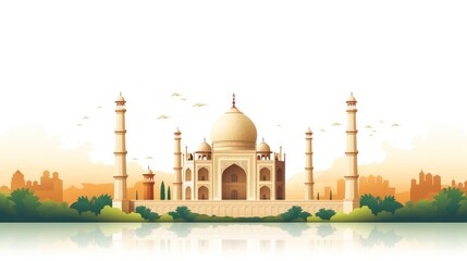 Fototapeta premium Design template for taj mahal