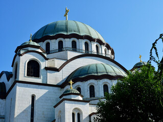 Fototapeta na wymiar Belgrade, Serbia - june 28 2023 : church of Saint Sava