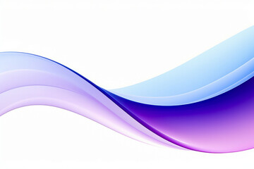 Obraz premium Blue and purple wave on white background.
