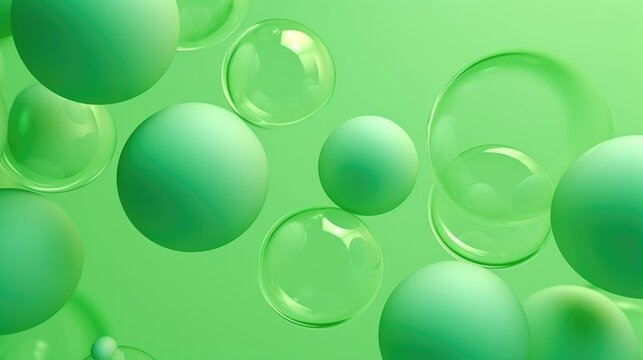 Mint geometric background of round shapes. Abstract elegant background.