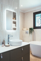 Salle de bain d'une maison moderne