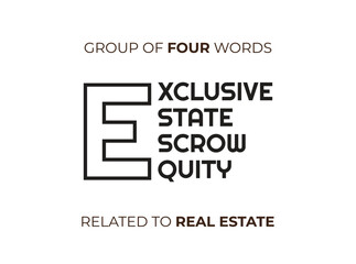 Group of four Words Related to Real Estate