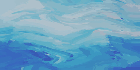Fototapeta premium abstract watercolor background of blue sea color