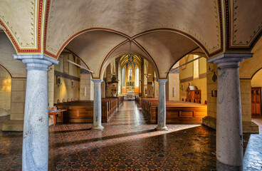 Fototapeta na wymiar interior of Dominican Church, Friesach, Carinthia, Austria