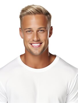 Attractive young man wearing casual clothes, generative ai