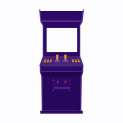 Arcade slot machine game retro automat Vector illustration
