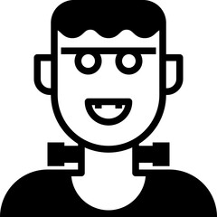 Frankenstein. glyph icon design
