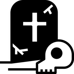 Obraz premium Graveyard. glyph icon design