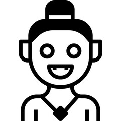 Thailand ghost. glyph icon design