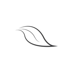 Leaves icon vector set isolated on white background. Various shapes of green leaves of trees and plants