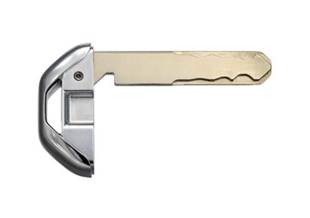 Smart key remote emergency key insert blade (with clipping path) isolated on white background