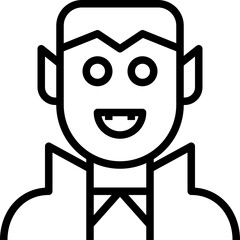 Dracula. outline icon design