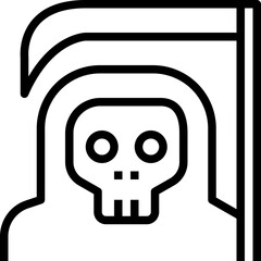 Evil. outline icon design