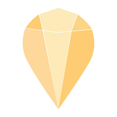 Crystal Stone Illustration. Flat illustration of a diamond. Template design for corporate business logo, mobile or web app. Vector illustration