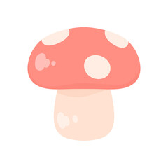 シンプルな赤のきのこ⭐︎PNG