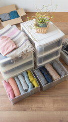 服の整理整とん｜衣替え・断捨離イメージ