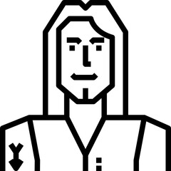 Truck driver. outline icon design