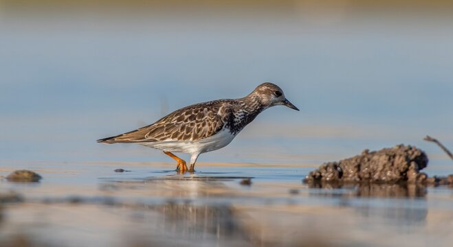 Ruddy Turnstone (Arenaria interpres) Aysa, Australia, spreads in Europe, America and Africa, but is rare. It is seen in Diyarbakir Tigris Valley during migration periods.