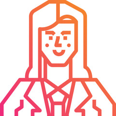Businesswoman. Gradient icon design
