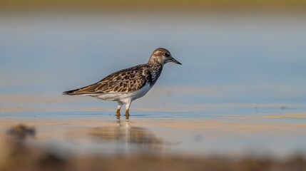 Ruddy Turnstone (Arenaria interpres) Aysa, Australia, spreads in Europe, America and Africa, but is...
