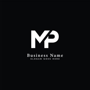 M, P, MP letter Logo Design Vector Template. Abstract Alphabet MP logo Illustration