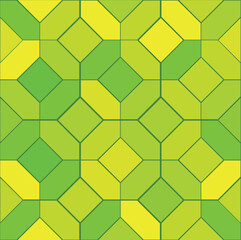 Vector seamless pattern. Bright graphic green pattern.   Illustration in the style of the 70s. 