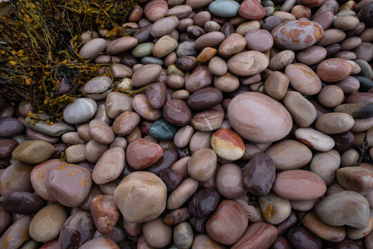 Stones at the beach in Auskarnes, Tana, Finmark, Norway