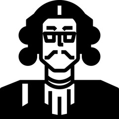 Attorney. glyph icon design