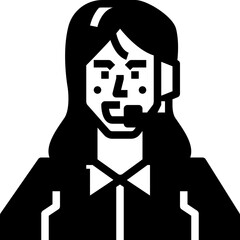 Operator woman. glyph icon design