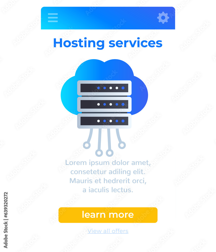 Poster hosting services, mobile app ui design